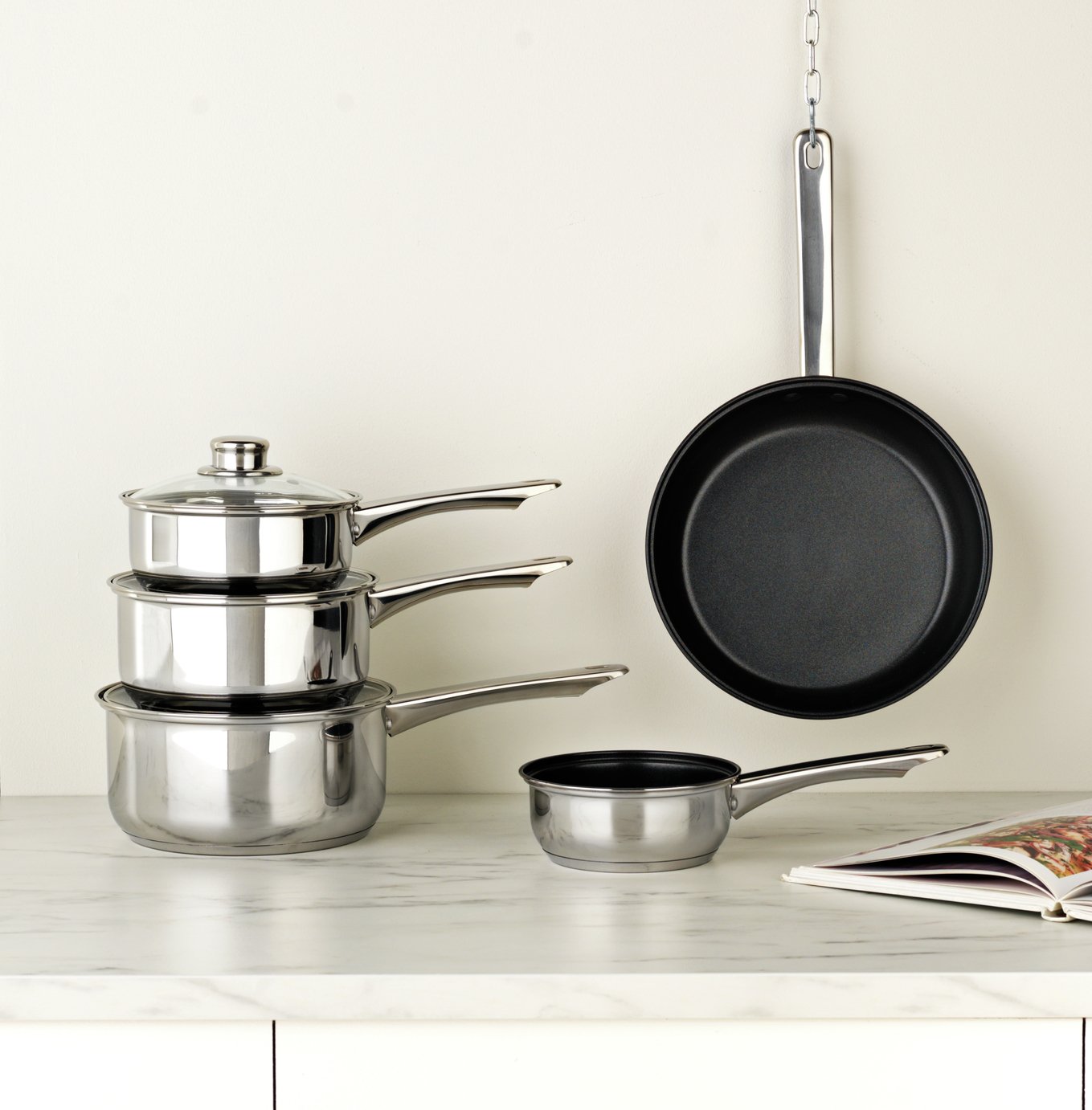 Argos Home 5 Piece Stainless Steel Pan Set Review