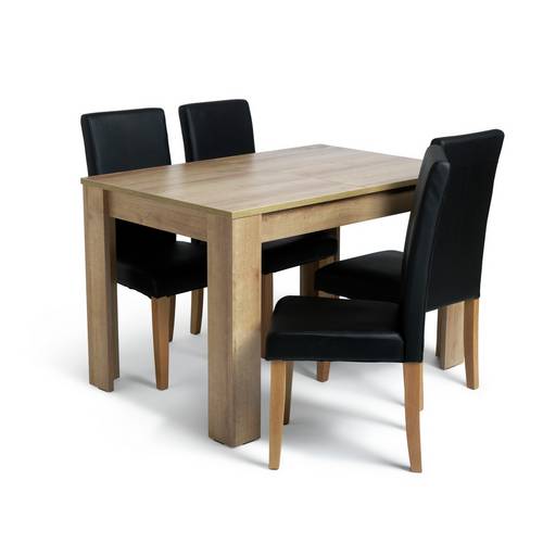 Buy Argos Home Miami Extendable Dining Table & 4 Chairs ...