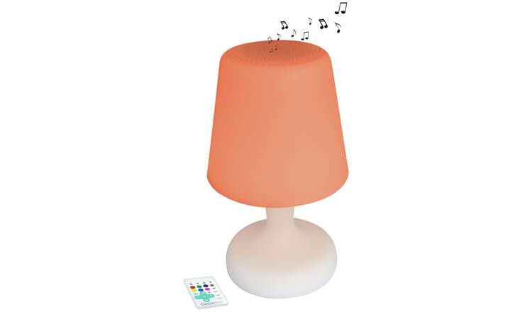 Decotech Kids Colour Changing LED & Sound Table Lamp - White