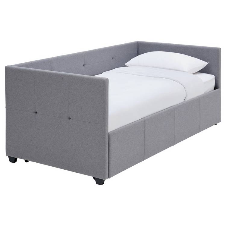 Argos Home Tamara Trundle Day Bed with 2 Mattresses - Grey 0