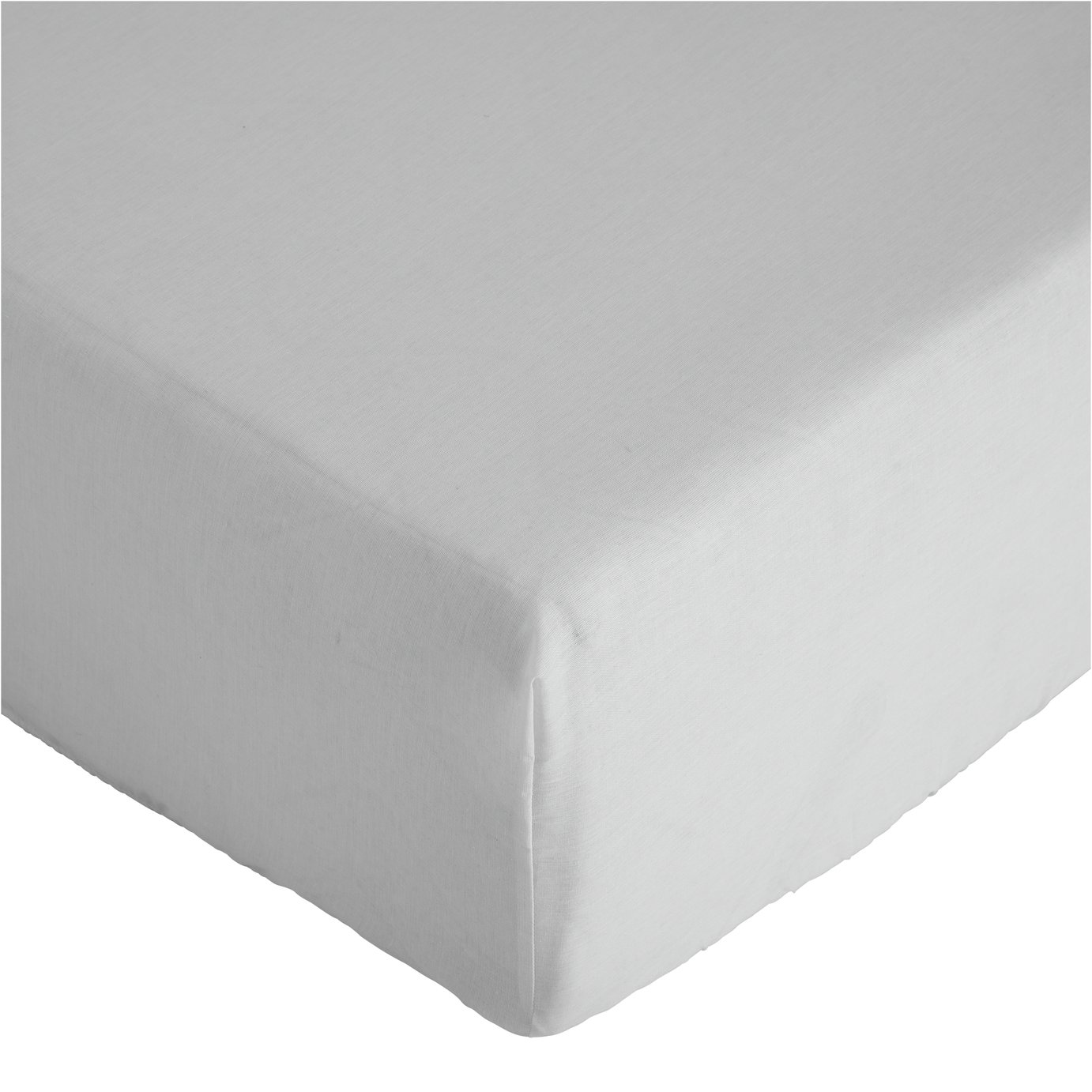 Argos Home Plain White Fitted Sheet - Kingsize