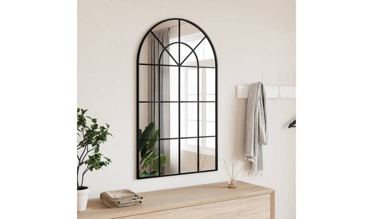 Walplus Iron Wall Mirror - Black - 60 x 100 cm