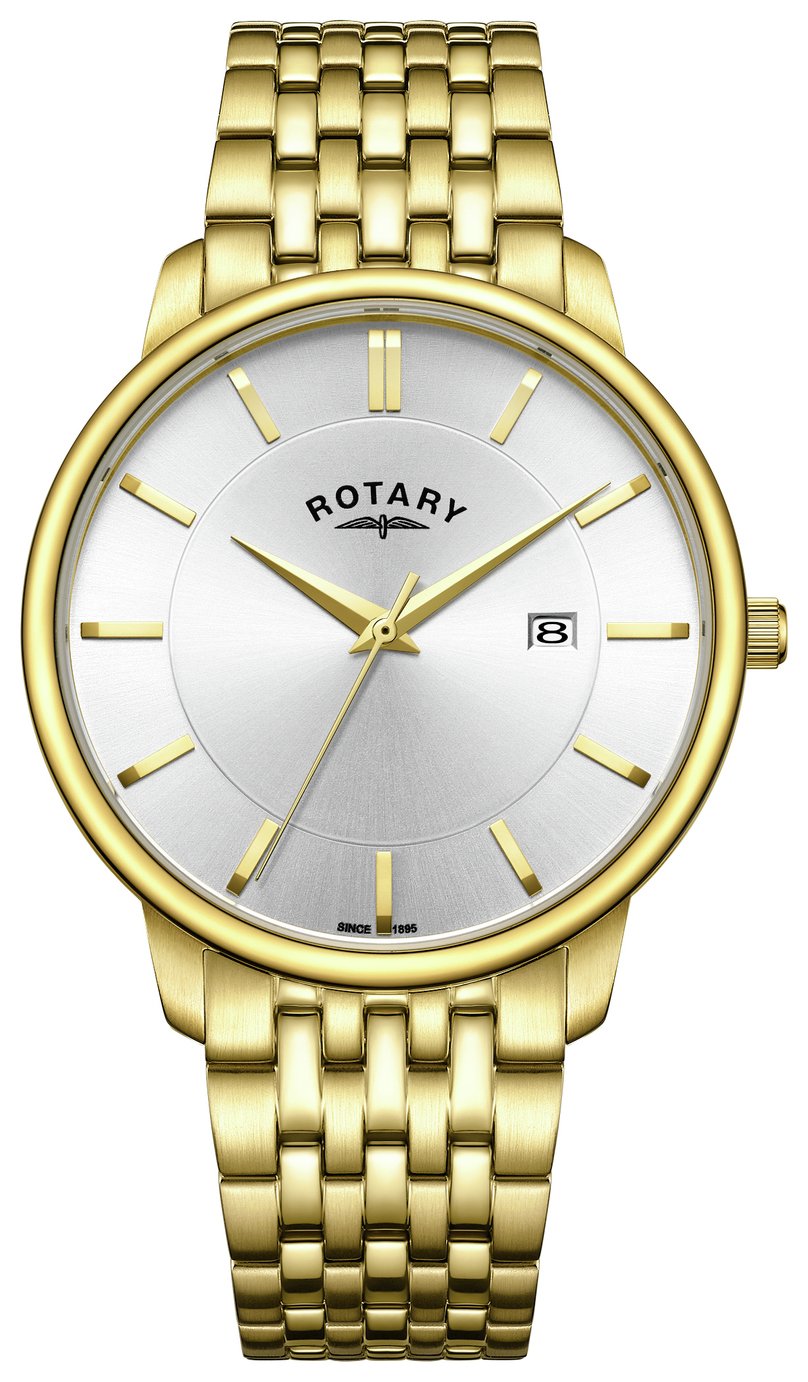 Rotary Men's Gold Plated Stainless Steel Bracelet Watch Reviews