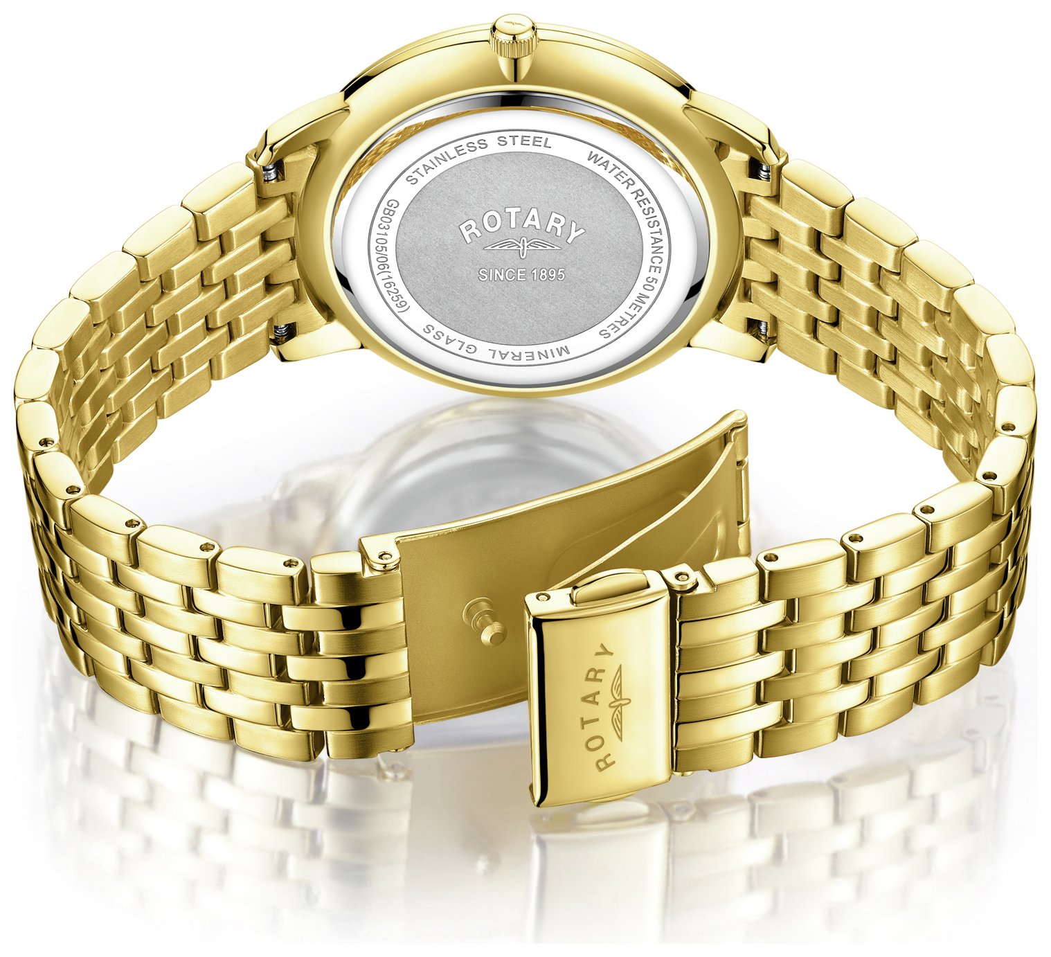 Rotary Men's Gold Plated Stainless Steel Bracelet Watch Reviews