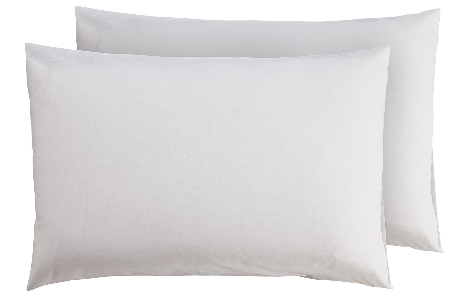 Argos Home Plain Standard Pillowcase Pair - White