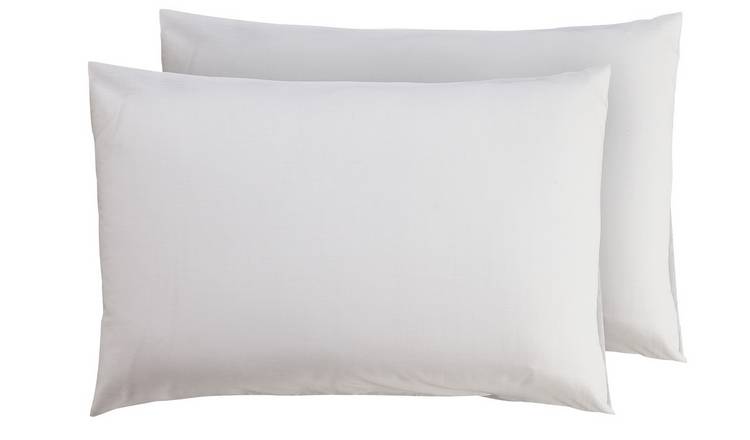 Buy Argos Home Plain Standard Pillowcase Pair White