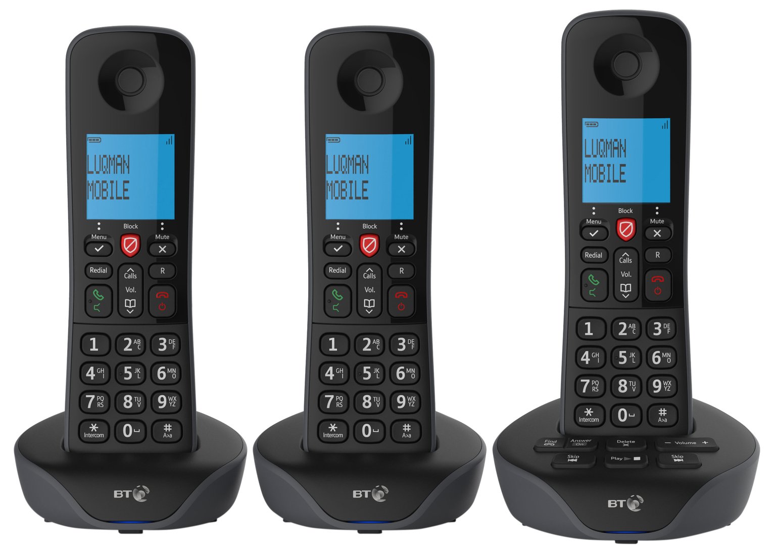 BT7880 Cordless Telephone with Answer Machine - Triple