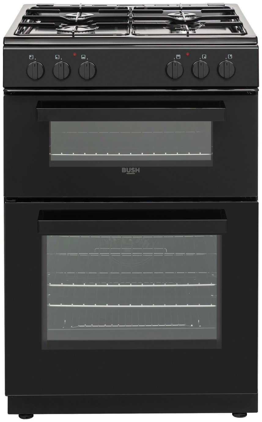 Bush DHBDFDBL60B 60cm Double Oven Dual Fuel Cooker - Black