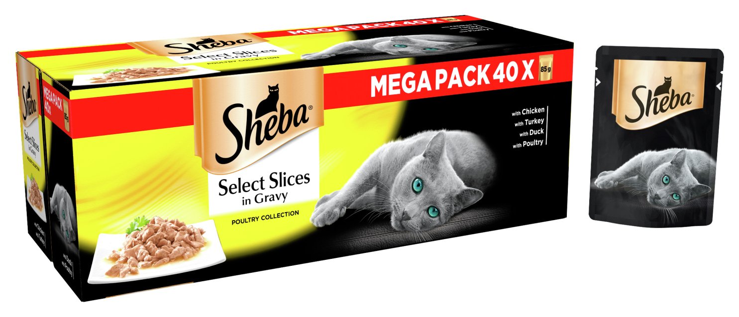 Sheba Select Slices Cat Food Poultry in Gravy 40 Pouches Review