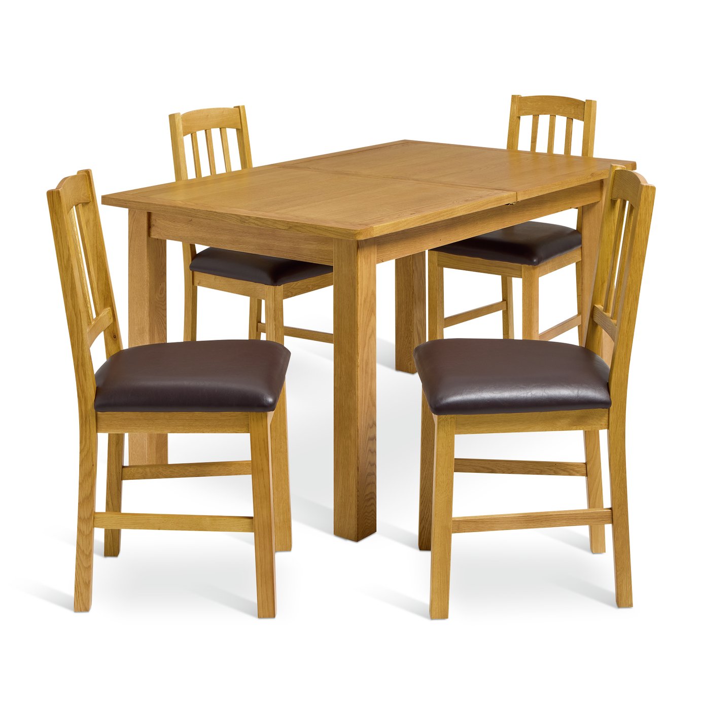 Argos Home Ashwell Extendable Oak Veneer Table & 4 Chairs Reviews