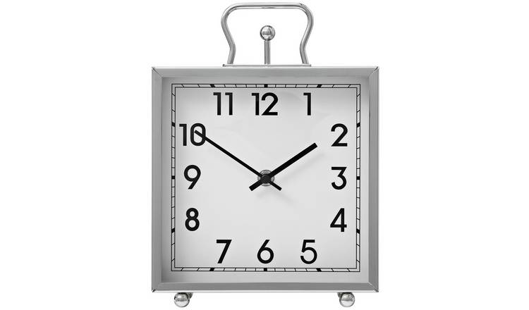 Mantel Clocks Buy Argos Home Tuscany Square Mantel Clock - Silver | Clocks | Argos