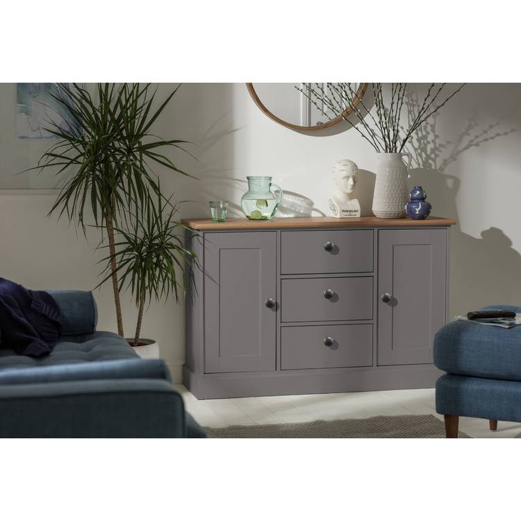 Argos Home Winchester 2 Door 3 Drawer Sideboard - Grey 0