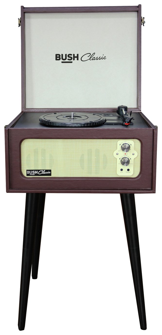 Bush Classic Record Player with Legs - Brown