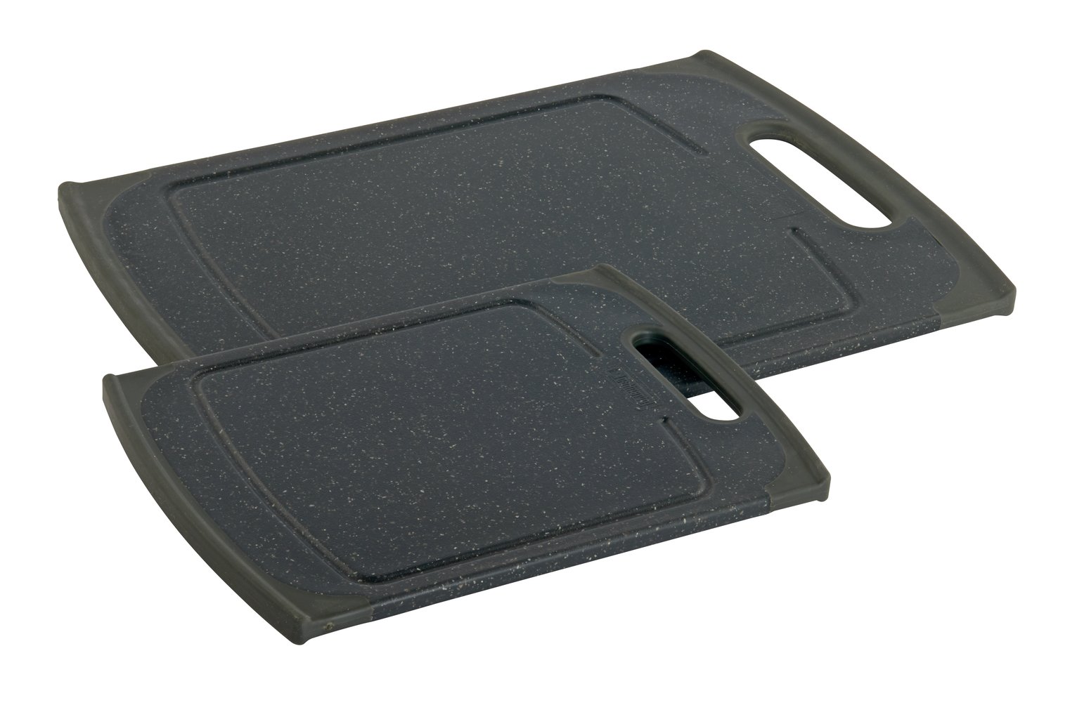 black plastic chopping board