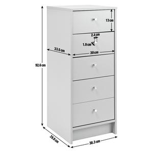 Buy Argos Home Malibu 5 Drawer Tallboy Grey Chest of drawers