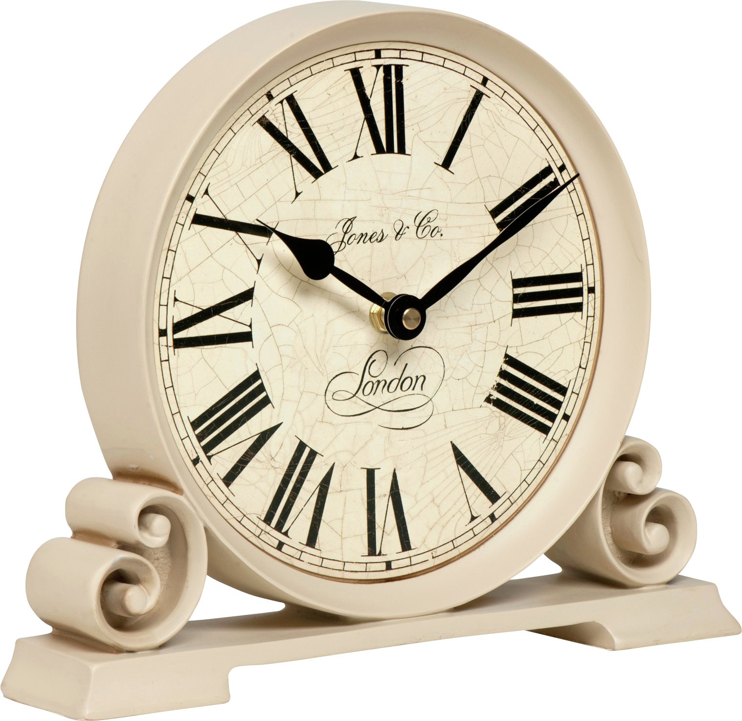 Jones Decorative Mantel Clock - Cream
