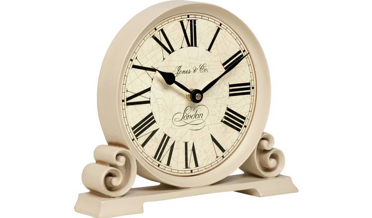 Buy Jones Decorative Mantel Clock Cream Clocks Argos