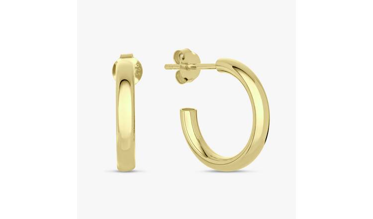 Revere Gold Plated Sterling Silver Hoop Earrings 