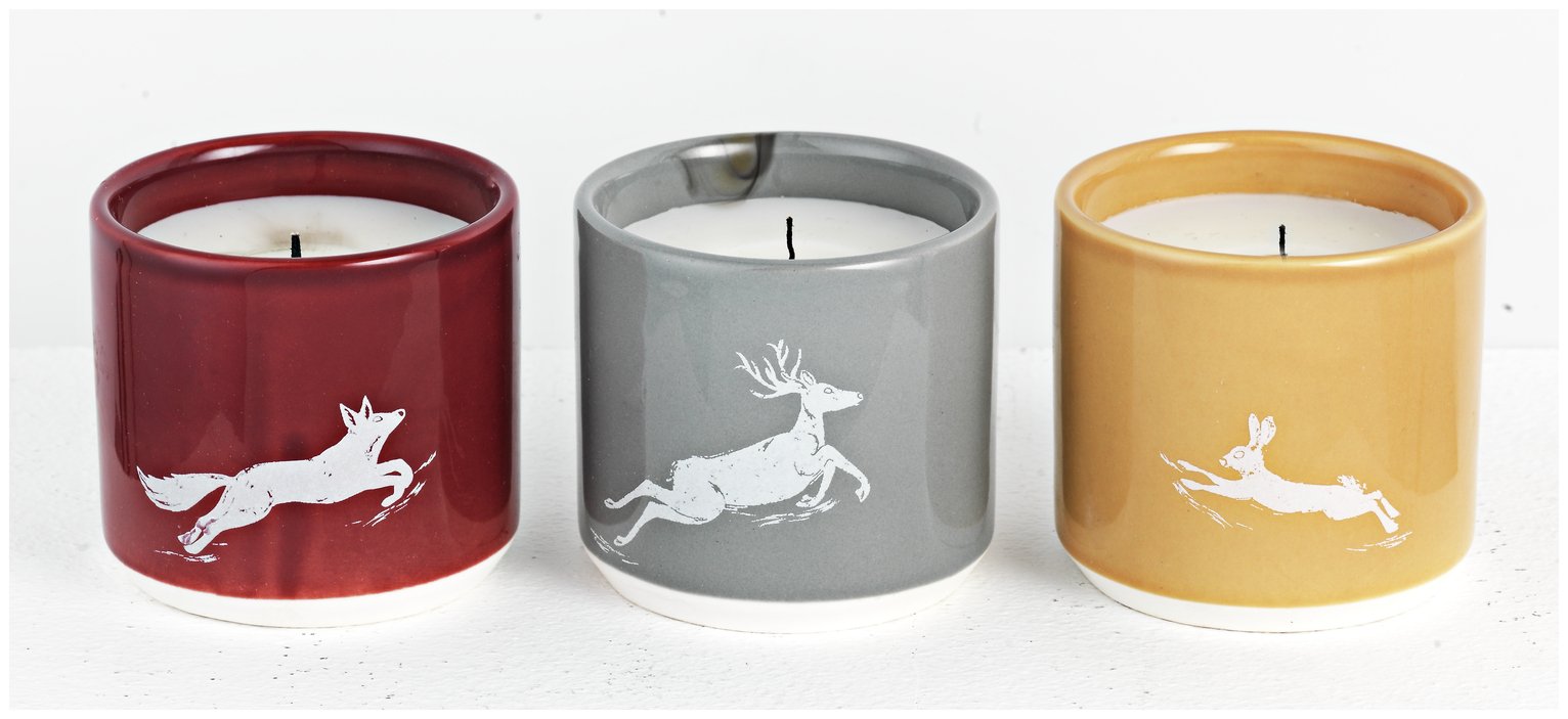 Argos Home Rural Retreat Set of 3 Animal Candles