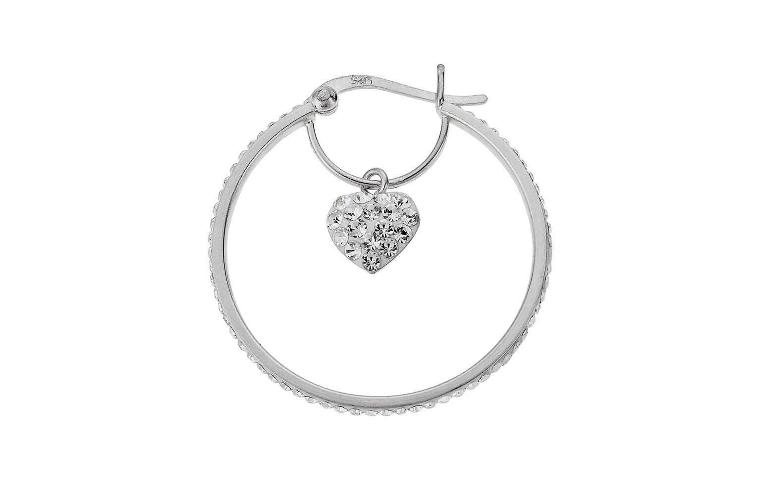 Revere Sterling Silver Crystal Heart Hoop Earrings Review