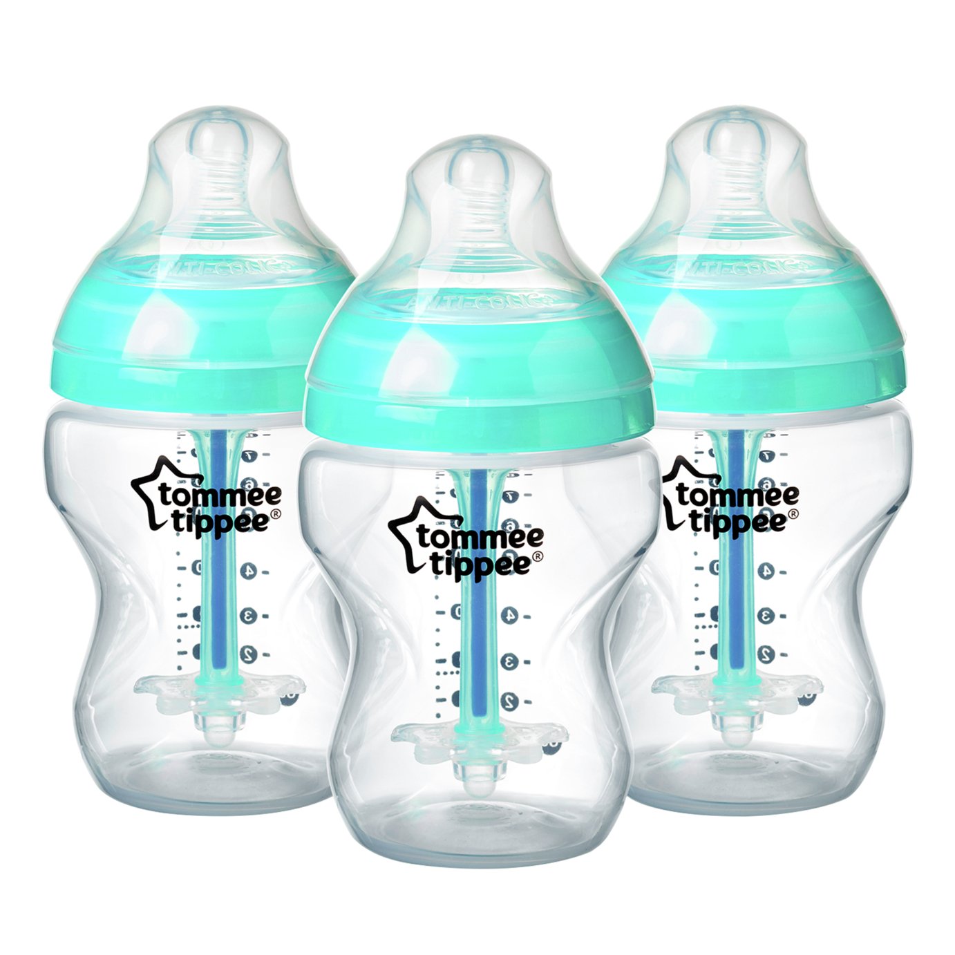 Tommee Tippee Anti Colic Baby Bottles - 260ml x3