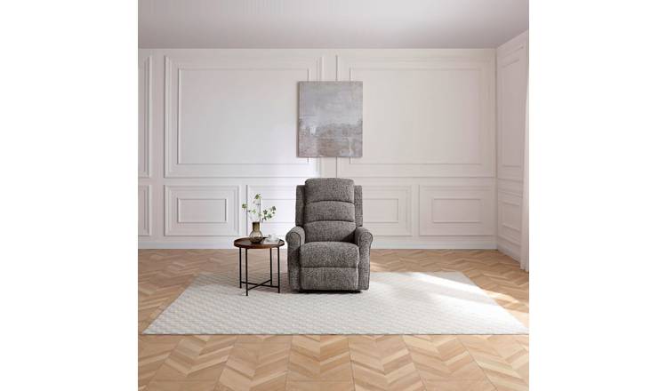 Kyoto Betsy Fabric Manual Recliner Chair - Grey