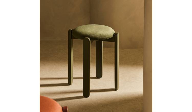 Habitat Sami Fabric Stacking Stool - Green