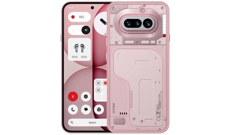 SIM Free Nothing Phone (4a) 5G 256GB AI Mobile Phone - Pink