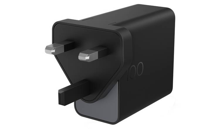 HP 100W USB-C GaN Wall Charger with 2m USB-C Cable - Black