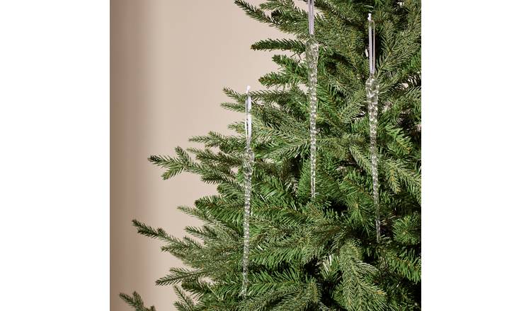 Argos Home Show Home Glass Finials Hanging Christmas Ornament