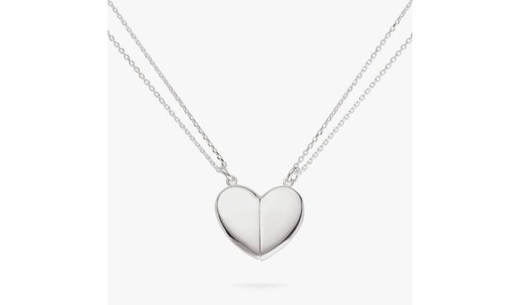 Revere Sterling Silver Split Heart Magnetic Pendants