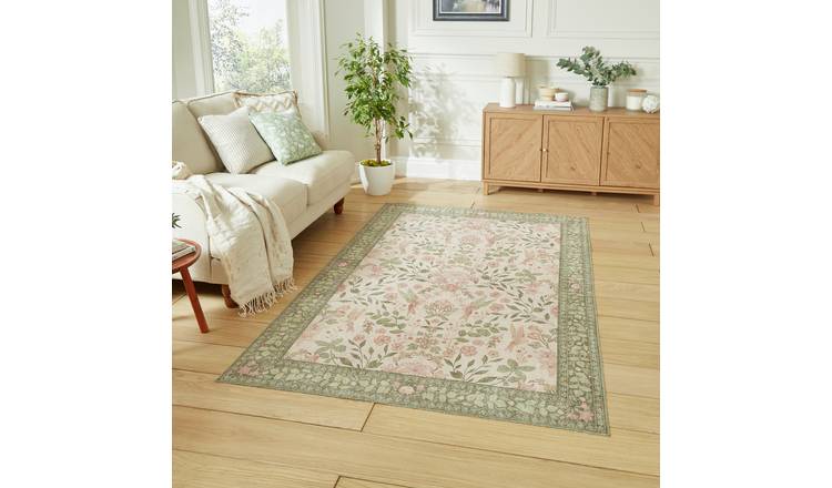 Think Rugs Versailles Green Flatweave Rug - 122x170cm