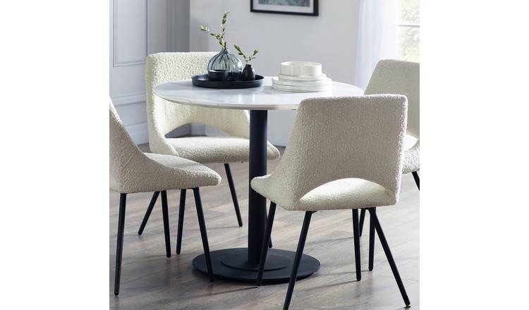 Julian Bowen Luca 2 Seater Round Dining Table - Black