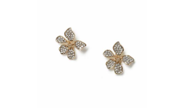 Liars & Lovers Crystal Flower Stud Earrings