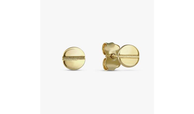 Revere 9ct Yellow Gold Screw Look Stud Earrings 