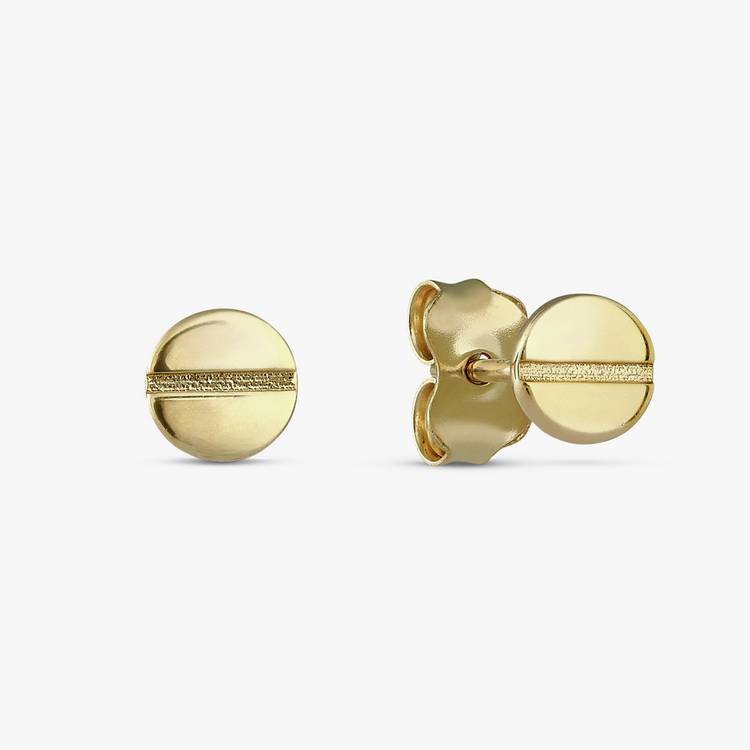 Revere 9ct Yellow Gold Screw Look Stud Earrings  0