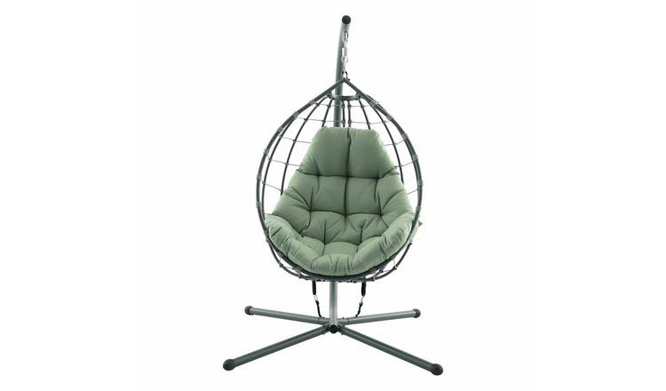 Pacific Lyon 2-Seater Steel Outdoor Double Hanging Chair - Moss Green
