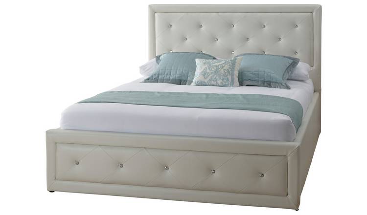 GFW Hollywood Ottoman Kingsize Bed Frame - White