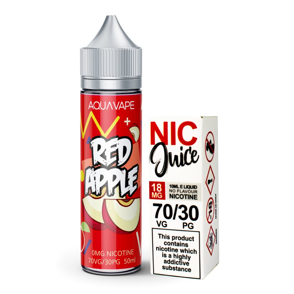 Aqua Vape Red Apple Shortfill Including Nic Shot