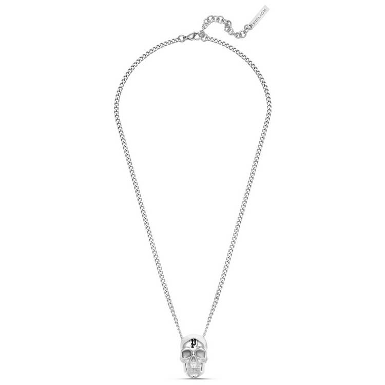 Police Stainless Steel Vertex Skull Chain Necklace 0