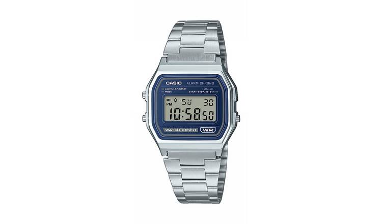 Casio Blue Case Vintage Stainless Steel Digital Watch