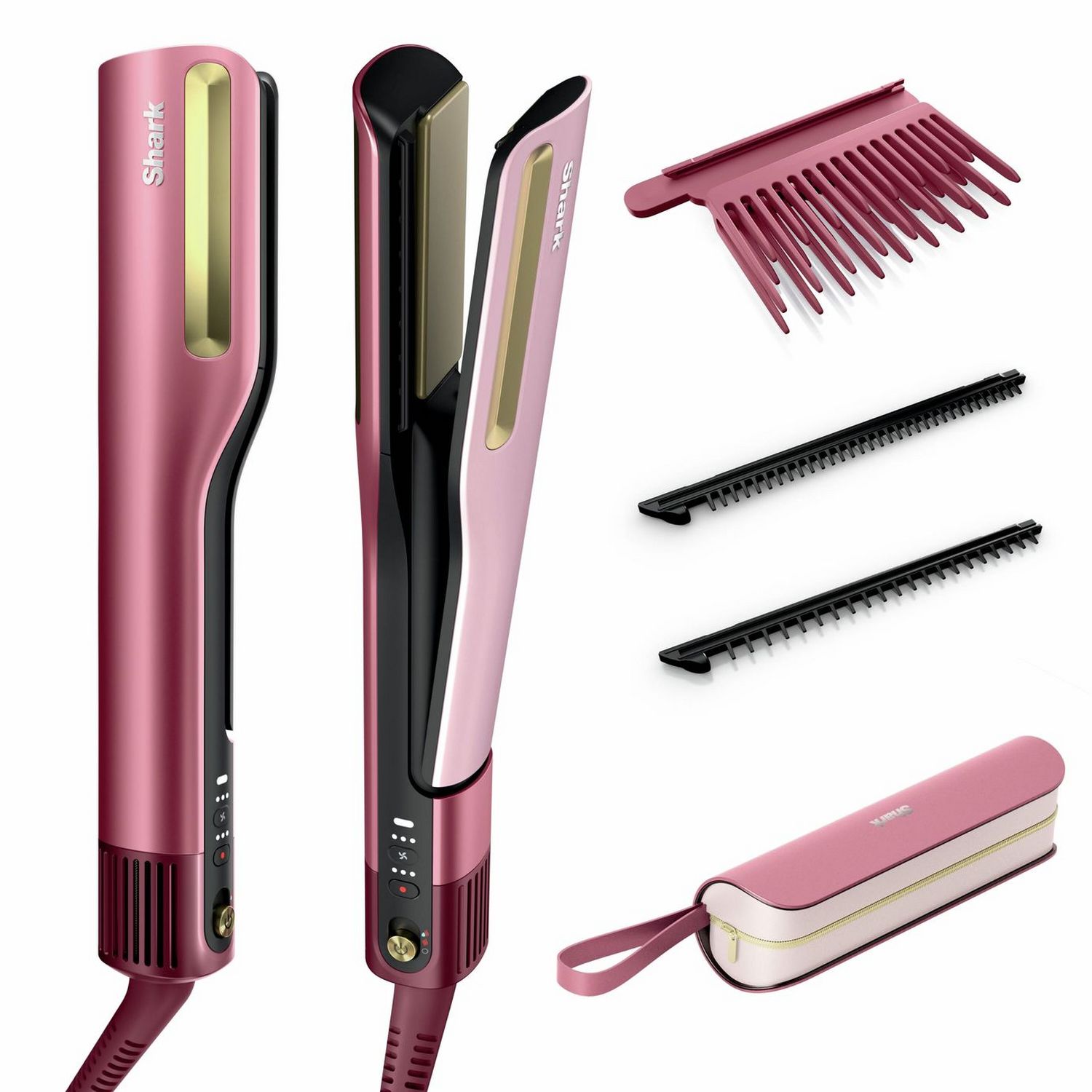 Shark SilkiPro Straightener and Dryer Rose Petal Hair Straightener
