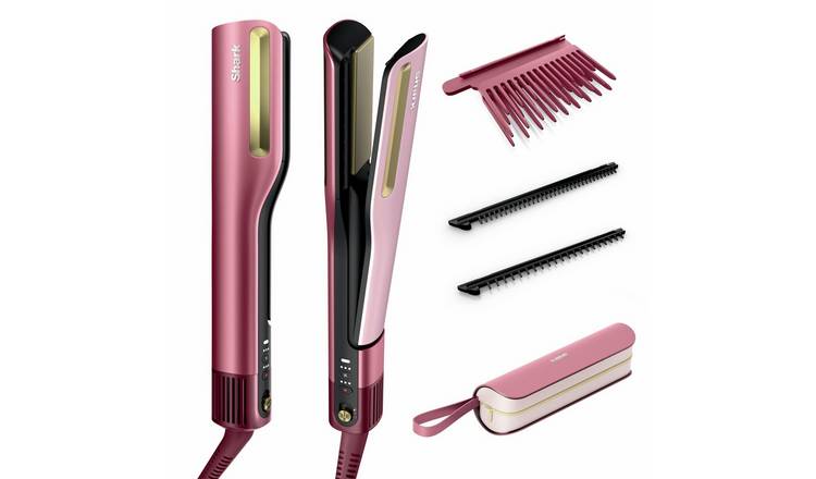 Shark SilkiPro Straightener and Dryer - Rose Petal
