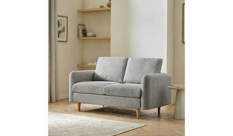 Argos Home Betty Fabric 2 Seater Sofa - Light Grey