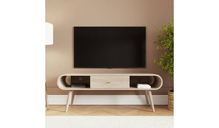 GFW Vionna 1 Drawer TV Unit - Light Oak