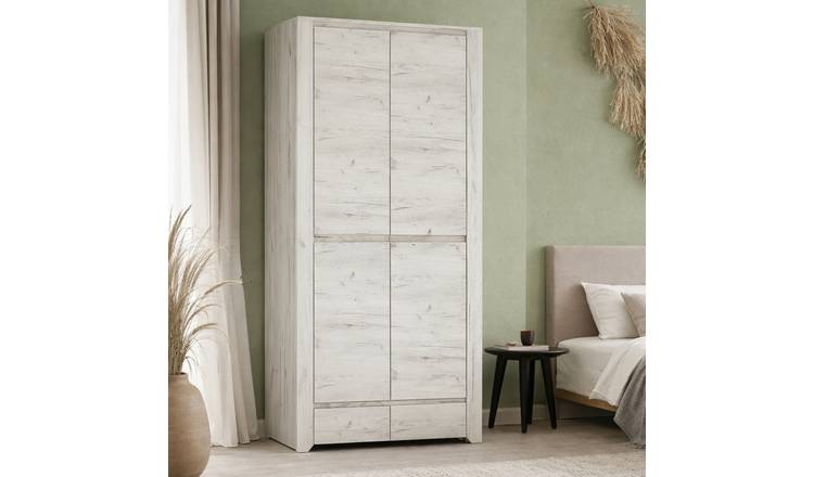 Furniture To Go Angel 2 Door Wardrobe - White & Oak