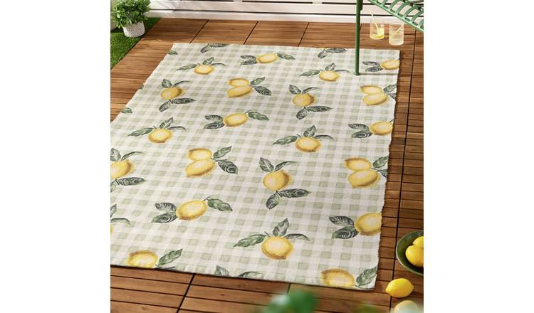 Furn Lemons Sage Green Outdoor Rug - 120 x 170cm
