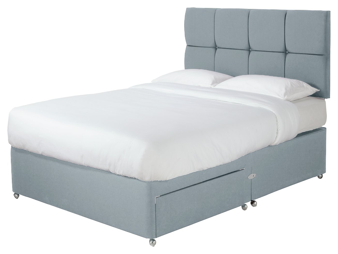 Sleepeezee 2000 Hybrid Double 2 Drawer Divan - Blue