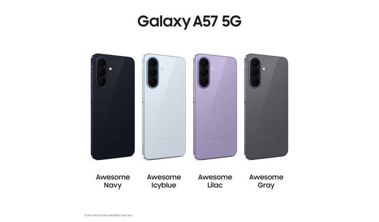 Buy SIM Free Samsung Galaxy A57 5G 256GB AI Mobile - Icyblue | SIM