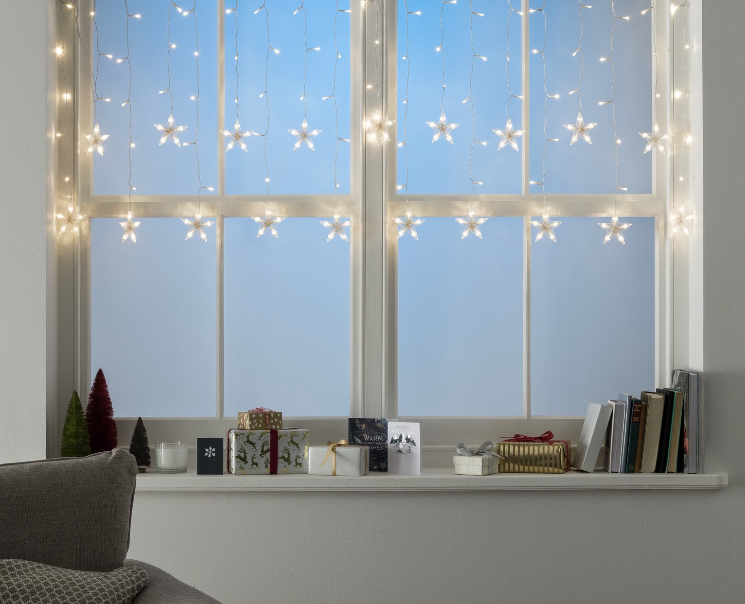 Habitat 180 Warm White Star Shaped Christmas Window Lights